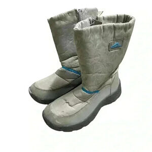 Polar Edge Women’s Winter Snow Boots Size 8 Light Grey Rubber Soles Ski Outdoor